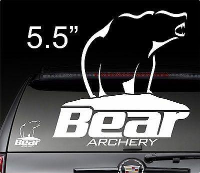 Bear Archery Logo - BEAR ARCHERY LOGO Die Cut Sticker Decal Hunt Bow Arrow Grizzly Car ...