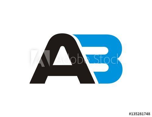 Simple Grey Logo - Modern Simple Logo Vector Blue Grey Letters AB - Buy this stock ...