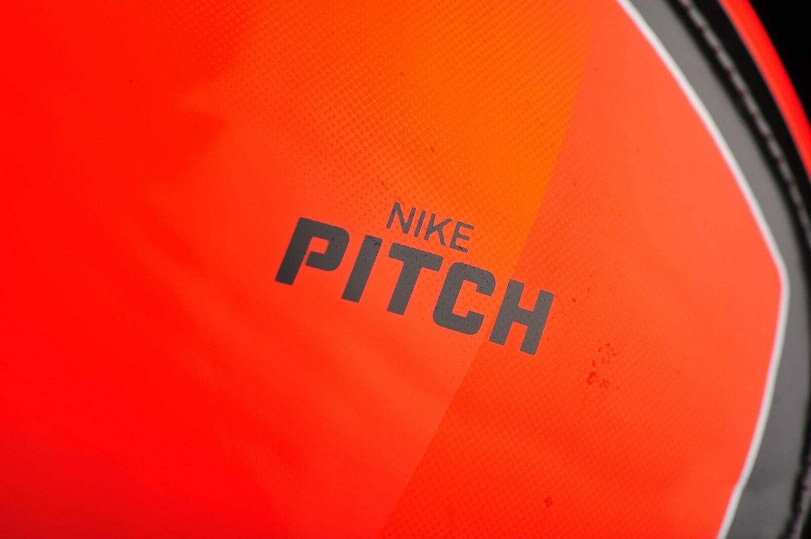 Red Sports Equipment Logo - Nike Pitch Football Ball Soccer Bright University Red White Size 5