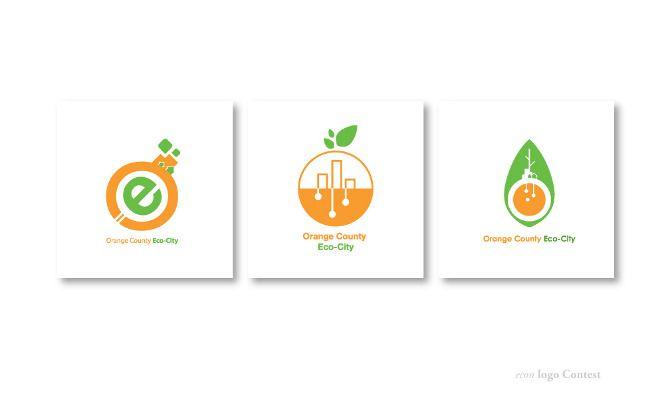 Green and Orange Logo - EcoCity Logo Excercise