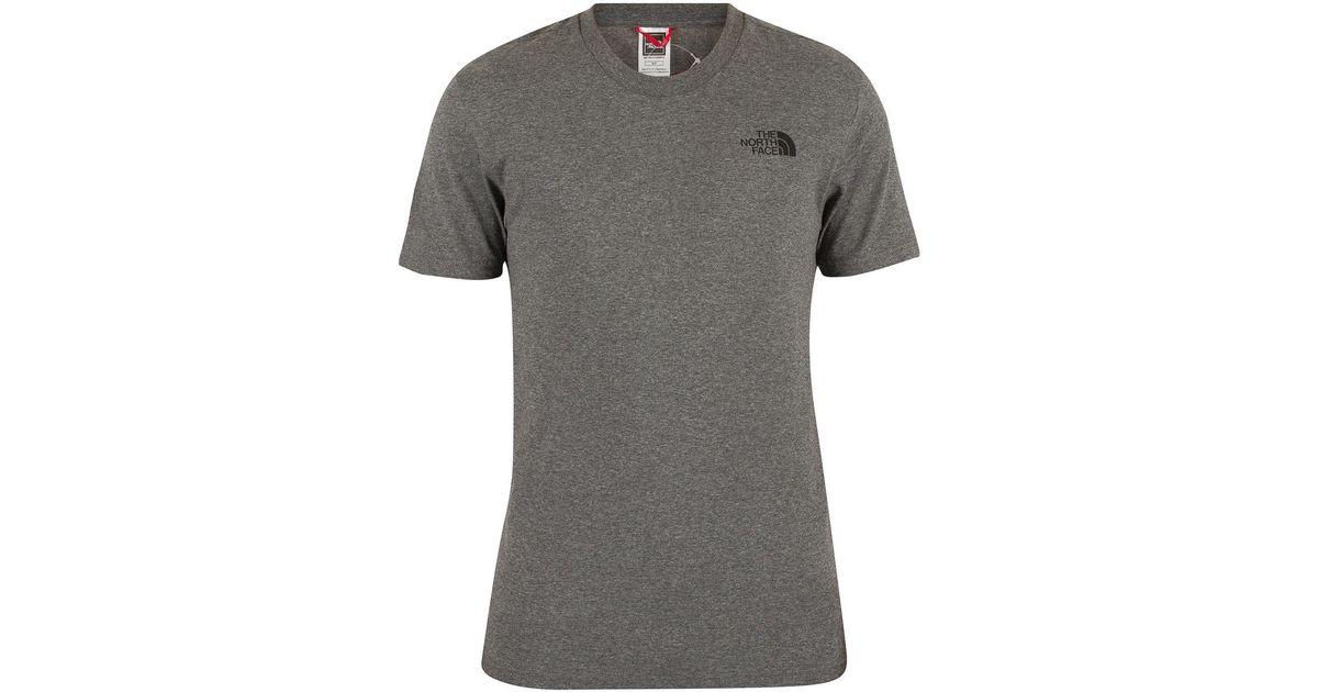 Simple Grey Logo - The North Face Men's Simple Dome Marled Logo T-shirt, Grey Men's T ...