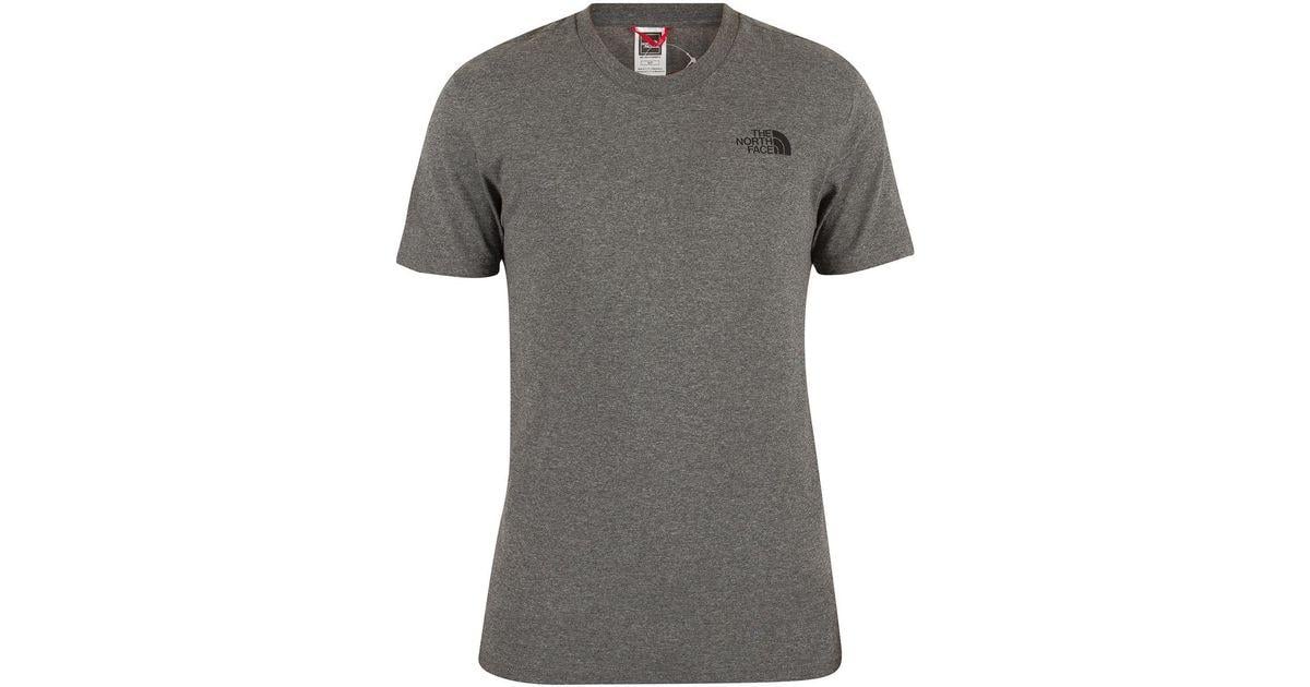 Simple Grey Logo - The North Face Men's Simple Dome Marled Logo T-shirt, Grey Men's T ...