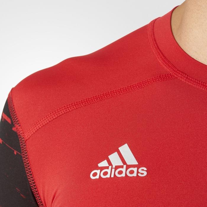 Red Sports Equipment Logo - adidas Manchester United Techfit Long Sleeve T Shirt - Red - Trade ...