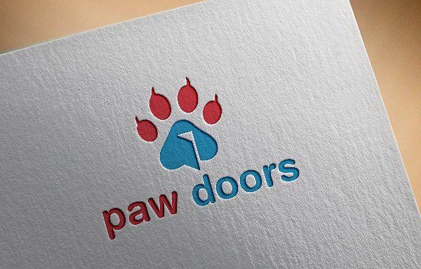 B Paw Logo - Playful, Colorful, Business Logo Design for paw doors