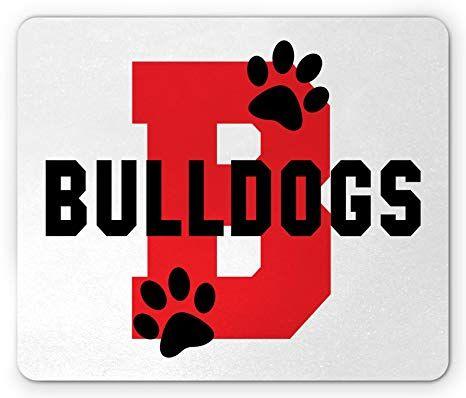 Red Black and White B Logo - Amazon.com: Ambesonne English Bulldog Mouse Pad, Paw Print ...