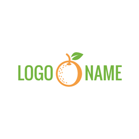 Orange with Green Leaf Logo - Free Orange Logo Designs | DesignEvo Logo Maker