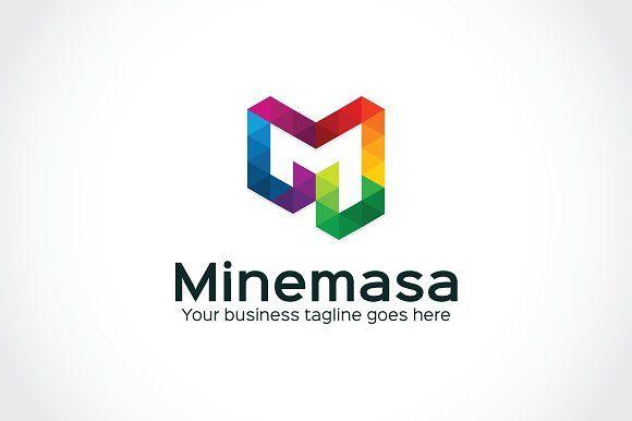 Green and Orange Logo - Minemasa Logo Template. Logo templates, Template and Logos