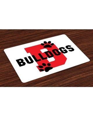 B Paw Logo - Check Out These Major Bargains: English Bulldog Placemats Set of 4 ...