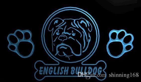 B Paw Logo - LS639-b-English-Bulldog-Paw-Print-Dog-Neon-Light-Sign.jpg Light ...