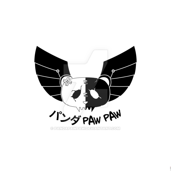 B Paw Logo - Panda Paw Paw Winged Bison Design (Black B)