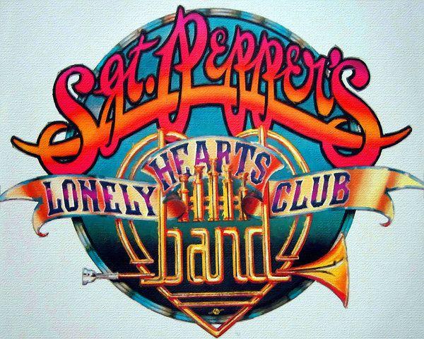 The Beatles Sgt. Pepper Logo - The Beatles Sgt. Pepper's Lonely Hearts Club Band Logo Painting 1967
