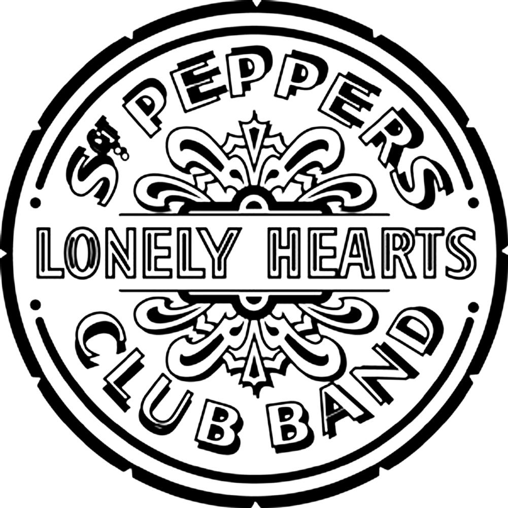 The Beatles Sgt. Pepper Logo - The Beatles Sgt. Peppers Lonely Hearts Club Band Rub On Sticker