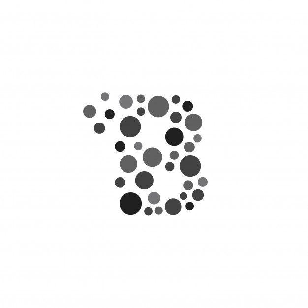 B Paw Logo - B Letter in Dot Circle Light Photography Logo Vector
