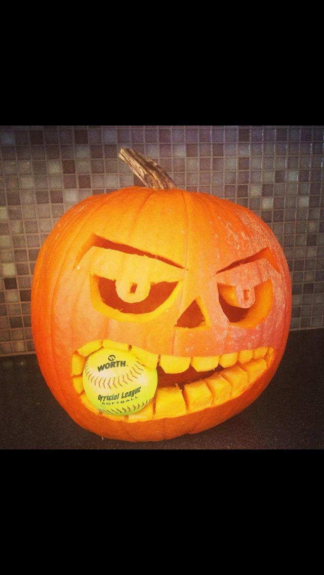 Softball Pumpkin Logo - Softball pumpkin | Pumpkins | Softball, Halloween pumpkins, Pumpkin