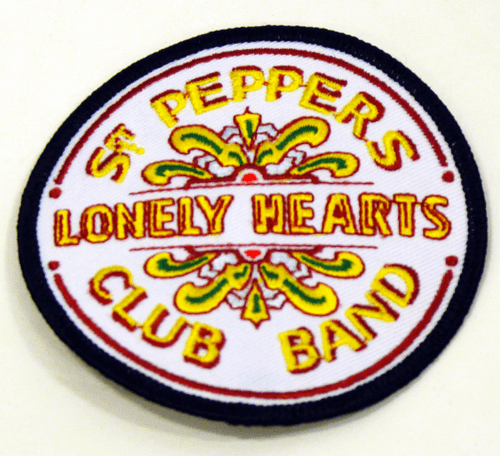 The Beatles Sgt. Pepper Logo - Sgt Peppers Patch. Retro Sixties Mod Beatles Circle Logo Patch