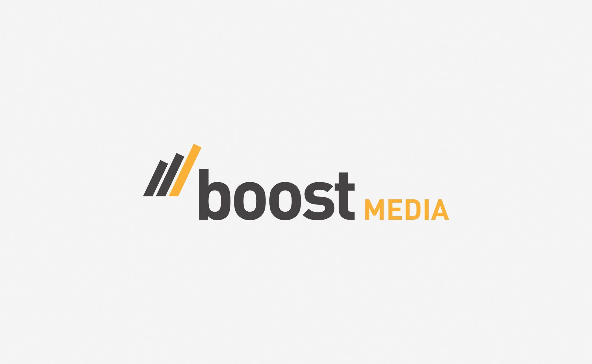 Boost Logo - Boost Media Branding. Pop Design Group
