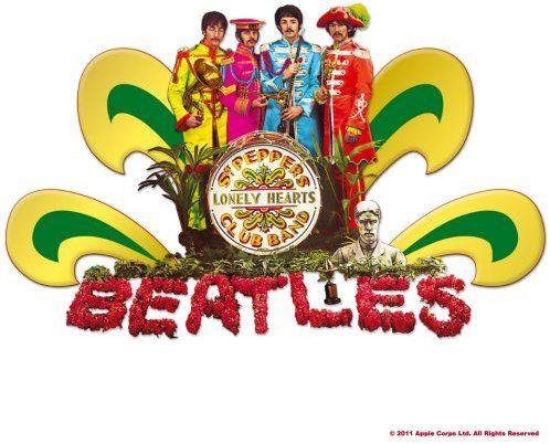 The Beatles Sgt. Pepper Logo - The Beatles - Sgt Pepper Naked Individual Cork Coaster - Merch ...