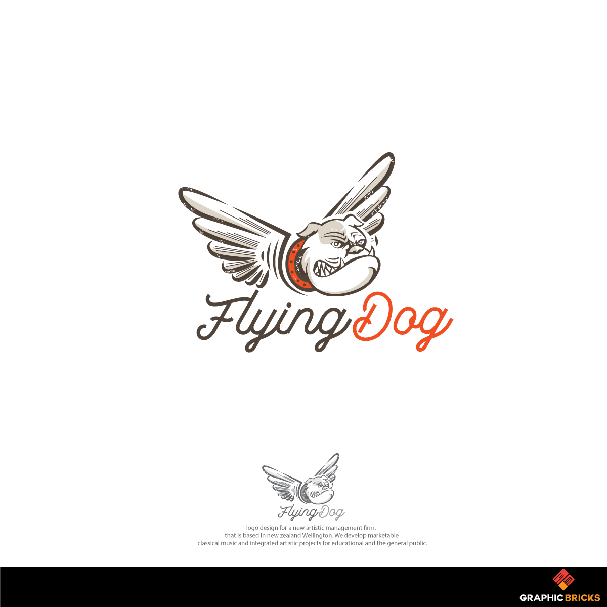 Flying Dog Logo - Upmarket, Modern, Performing Art Logo Design for Flying Dog Artistic