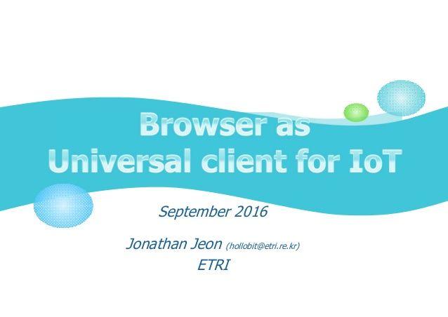 Client Browser Logo - Web Browser as Universal client for IoT