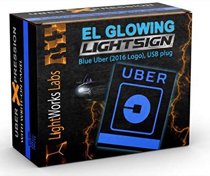 Illuminating Uber Logo - Uber Logo Light Sign Glowing Blue
