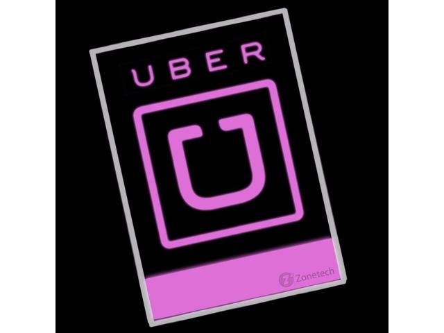 Illuminating Uber Logo - Zone Tech Uber Pink Illuminating Glow Car Vehicle Rideshare Driver ...