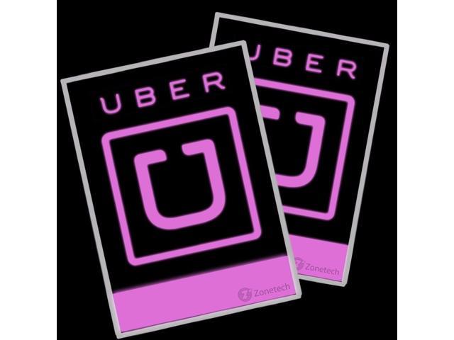 Illuminating Uber Logo - Zone Tech 2x Uber Pink Illuminating Glow Vehicle Ride Share Driver ...