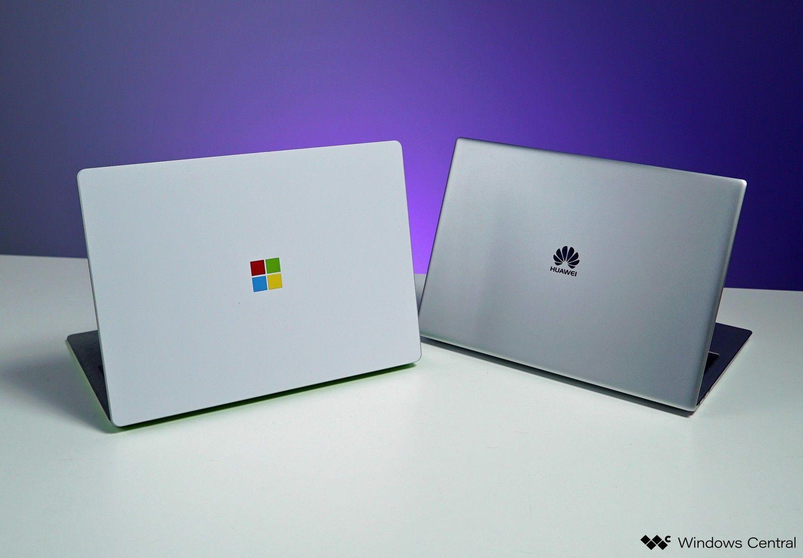 Microsoft Surface 2 Logo - Microsoft Surface Laptop vs. Huawei MateBook X Pro: Which should you