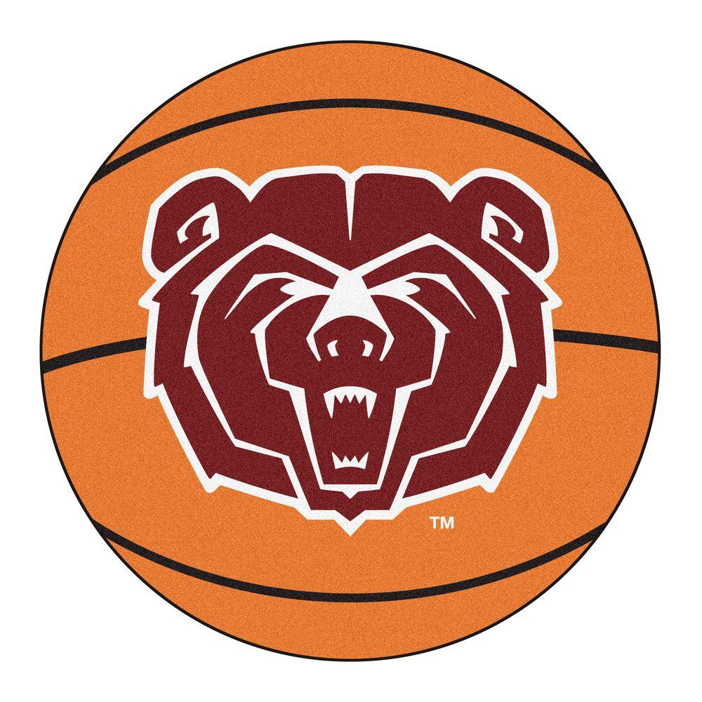 Missouri NCAA Basketball Logo - FANMATS NCAA Missouri State Orange 2 Ft. X 2 Ft. Round Area Rug 3401