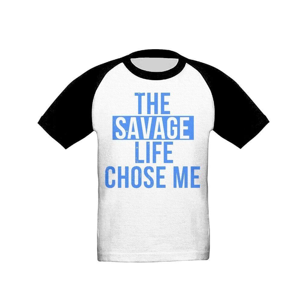 Savage Life Logo - Amazon.com: Girls The Savage Life Chose Me Unique Tee Shirt: Clothing