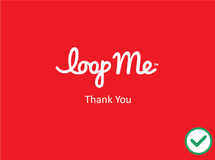 White with a Red Background Logo - Brand Guidelines & Library | LoopMe