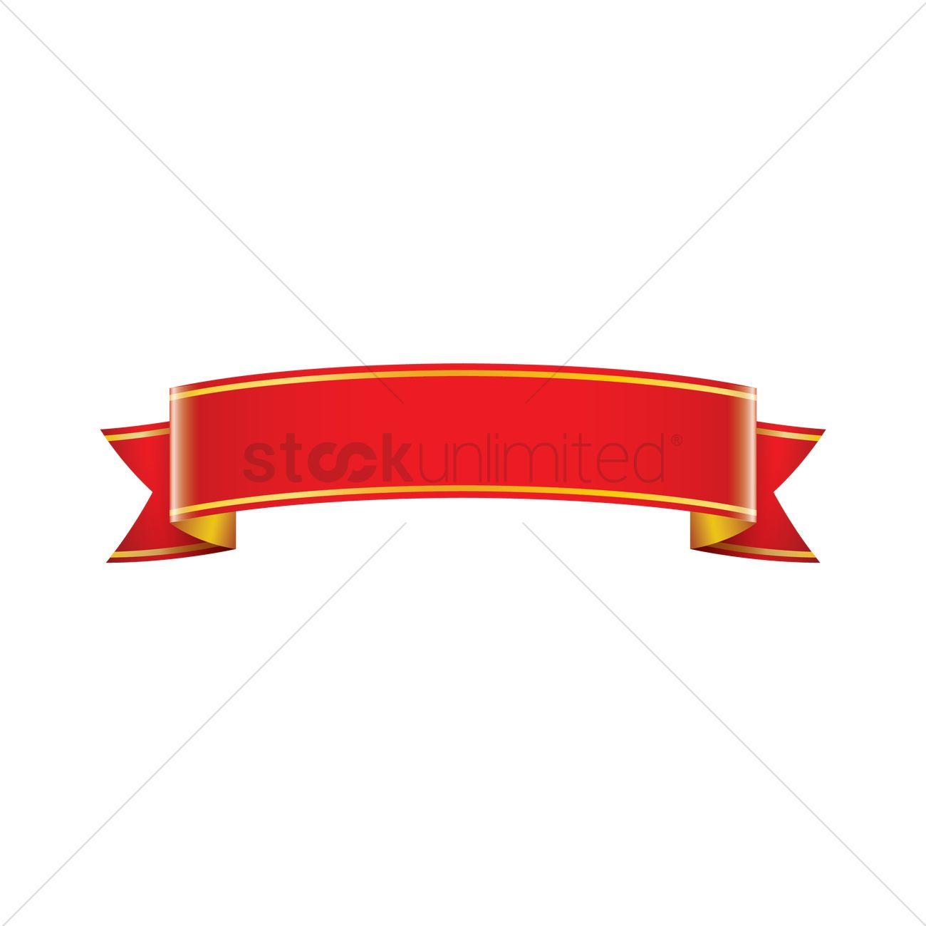 Orange and Red Ribbon Logo - Red ribbon banner design Vector Image - 1987327 | StockUnlimited