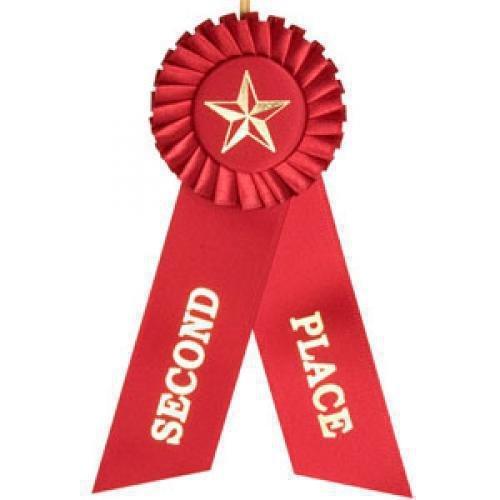 Red Prize Ribbon Logo - Rosette Award Ribbons