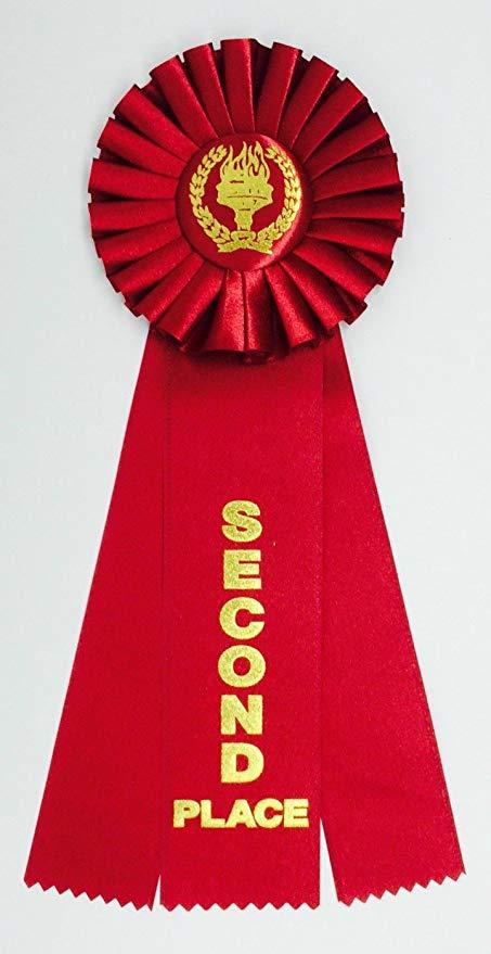 Red Prize Ribbon Logo - Amazon.com : Second Place Rosette Red Award Ribbon Streamer