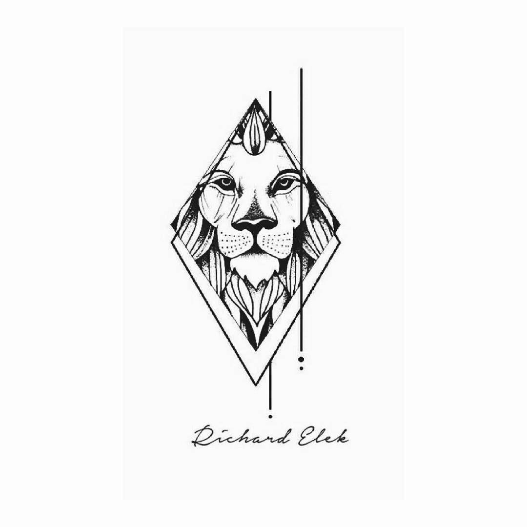 Lion Triangle Logo - Lion Tattoo Design, Lion Triangle Tattoo Design | Richard Elek Art ...