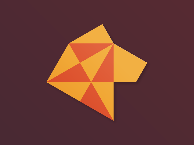 Lion Triangle Logo - Geometric Lion by Helvetic Brands® | Dribbble | Dribbble