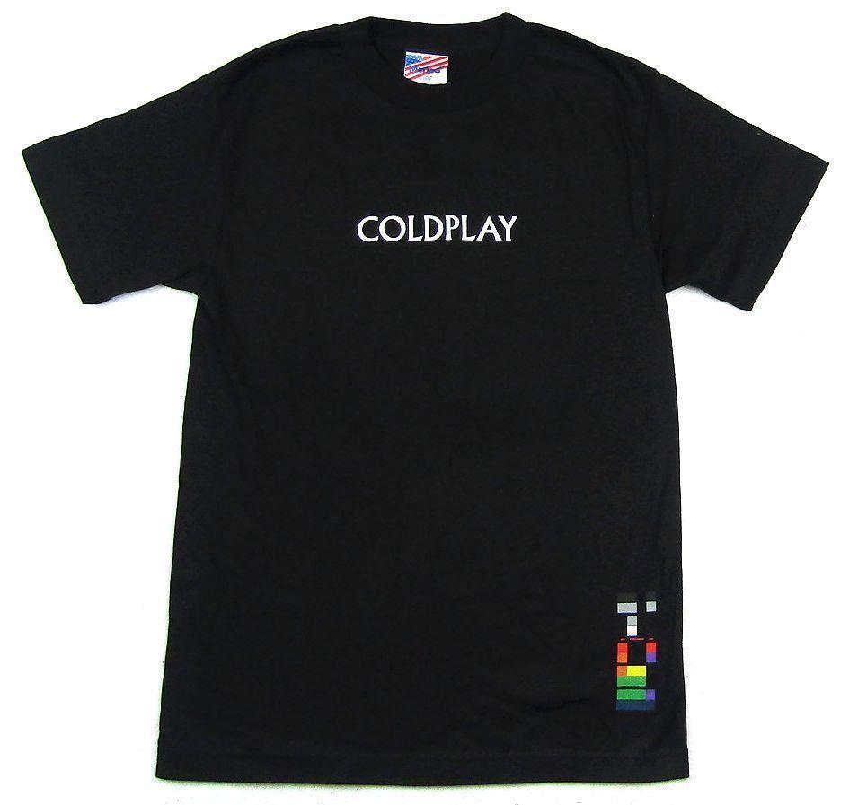 Coldplay Black and White Logo - Coldplay White Name Logo X&Y Black T Shirt New Official Merch ...