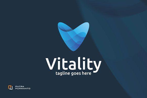 4 Letter V Logo - Vitality / Letter V Logo Templates Creative Market