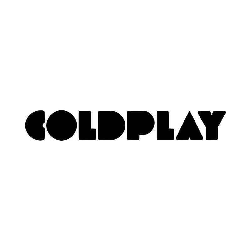 Coldplay Black and White Logo - Coldplay Band Logo Vinyl Decal Sticker