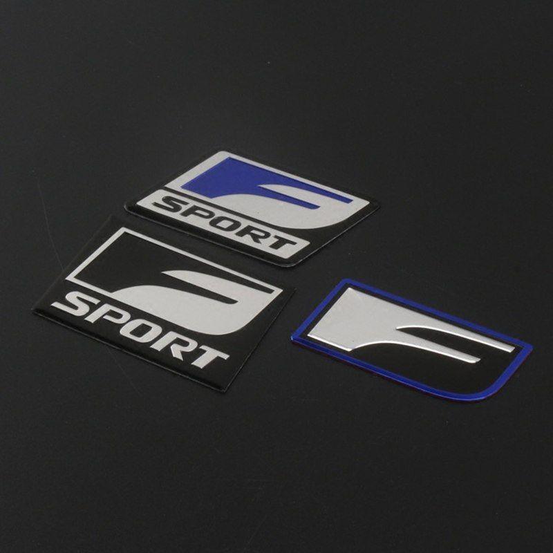 Aluminium F Logo - Black Blue F SPORT F SPORT Square Emblem Thin Aluminium Label Trunk