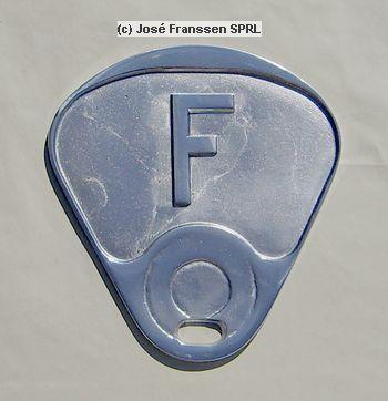 Aluminium F Logo - Country id. plate F Robri aluminium large Products Citroën Traction ...