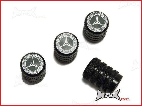 Aluminium F Logo - MERCEDES BENZ Set Of 4 Lasered Logo Aluminium Tire Valve | Etsy