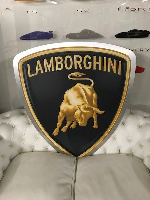 Aluminium F Logo - Lamborghini aluminium logo x 78 cm