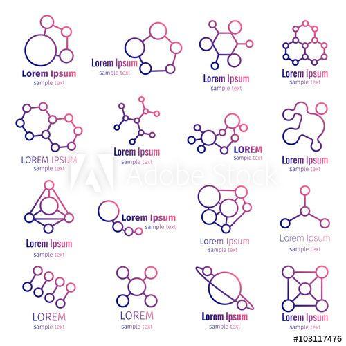 Chemical Logo - Logo scientific research, science logo icon set. Science