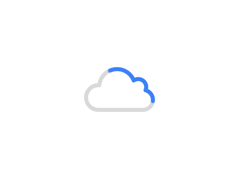 Simple Cloud Logo - Simple cloud 'Loading' animation