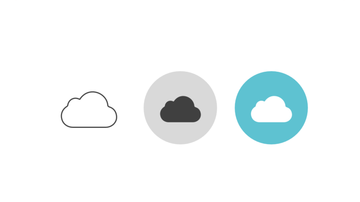 Simple Cloud Logo - Triple icon pack - simple cloud symbol - cloud