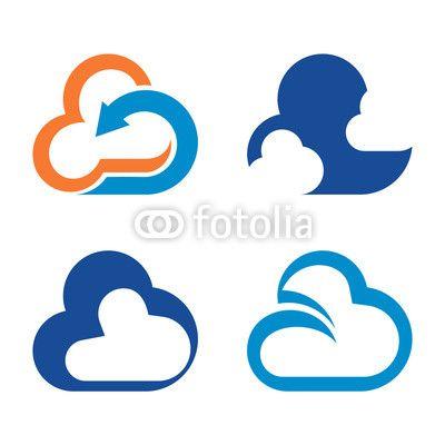 Simple Cloud Logo - Simple Cloud Logo Icon Template Package. Buy Photo. AP Image