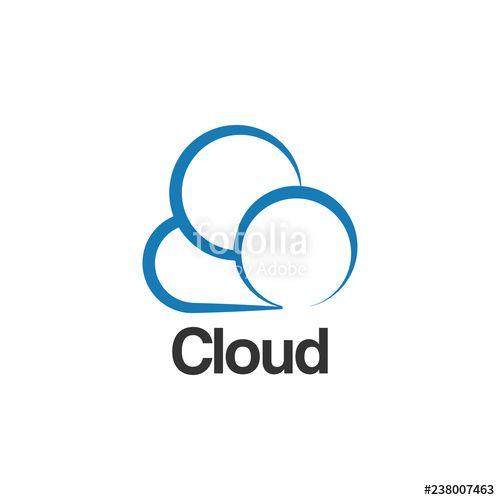 Simple Cloud Logo - Simple cloud logo design template vector illustration Stock image