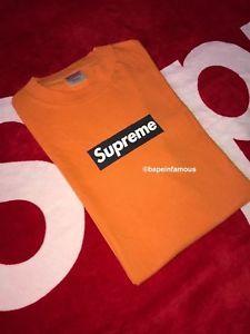 Orange Box Logo - Supreme Halloween Black Orange box logo T shirt Size Large