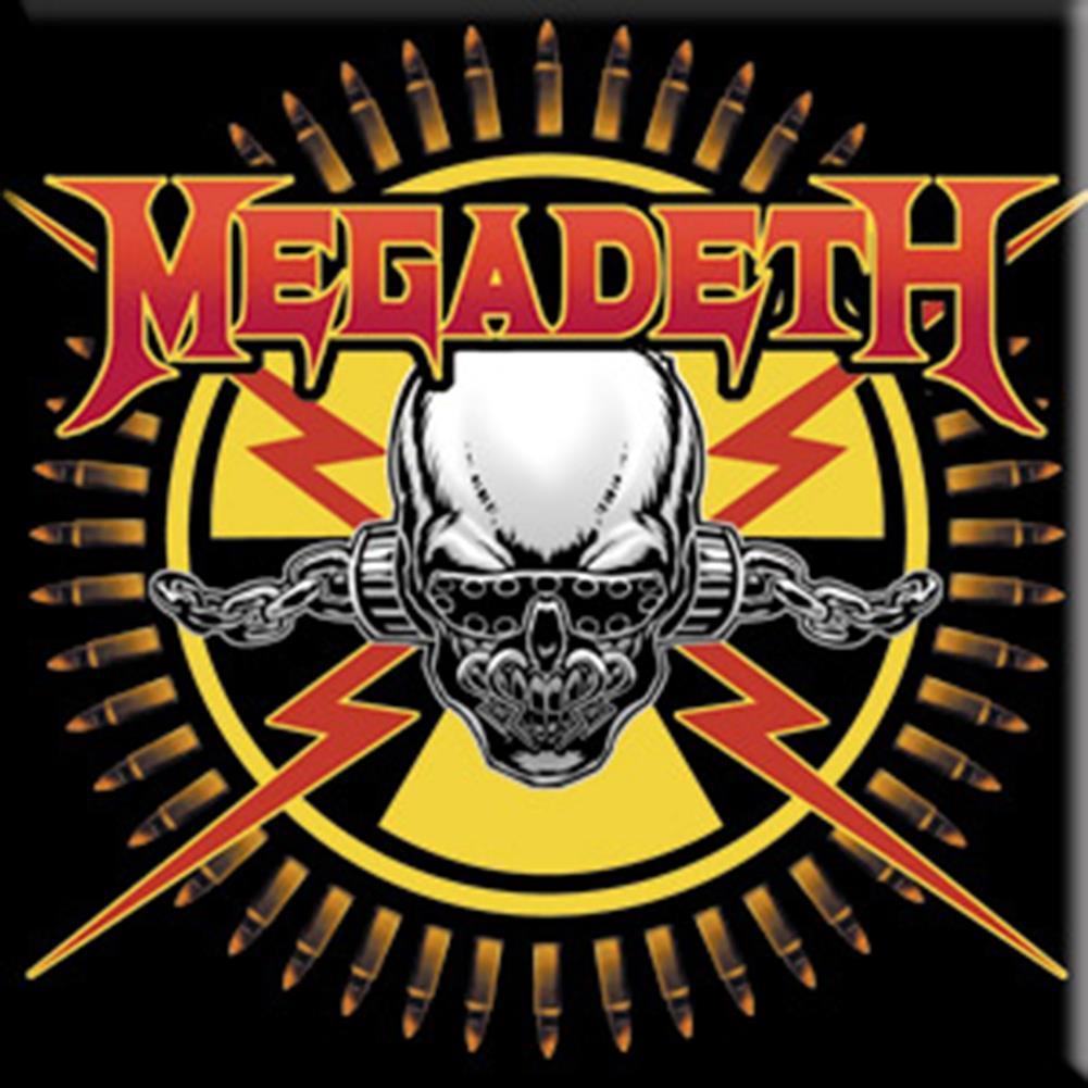Megadeth Skull Logo - Megadeth Skull & Bullets Sticker – RockMerch