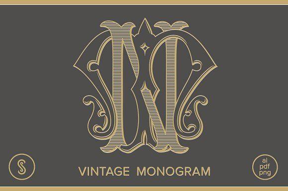 NM Logo - MN Monogram NM Monogram ~ Logo Templates ~ Creative Market
